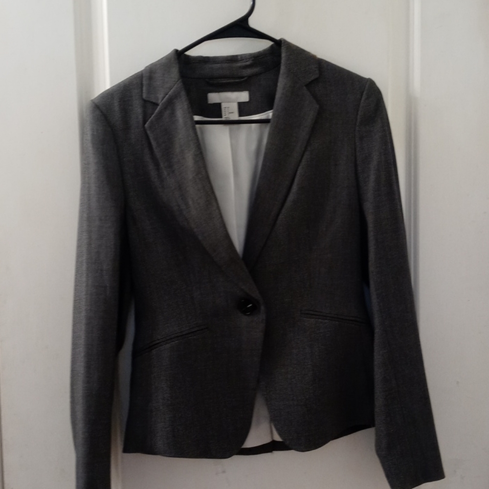 Black and white checkered h&m blazer